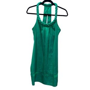 Calypso St. Barth Christiane Celle Emerald Green Straps 100% Silk Dress Sz XS
